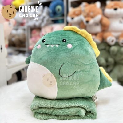 Gối mền 2in1 Khủng Long Bông tay thêu