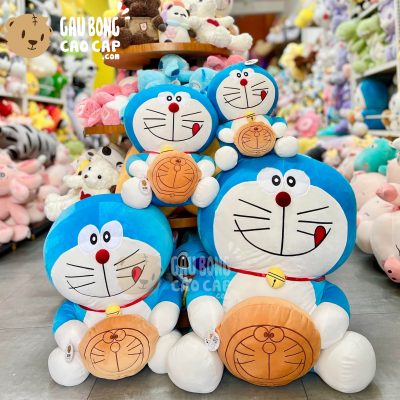 Gấu Bông Doremon cầm bánh