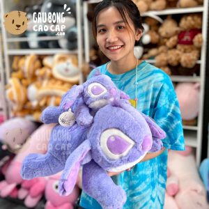 Gấu Bông Stitch nằm lông mịn Smooth màu Tím
