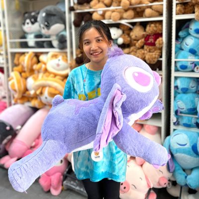 Gấu Bông Stitch nằm lông mịn Smooth màu Tím