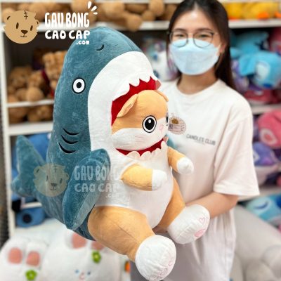 Mèo Bông vàng Cosplay Cá Mập
