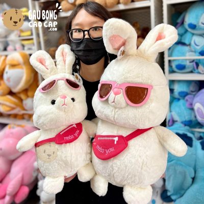 Thỏ Bông trắng Xì Teen đeo túi