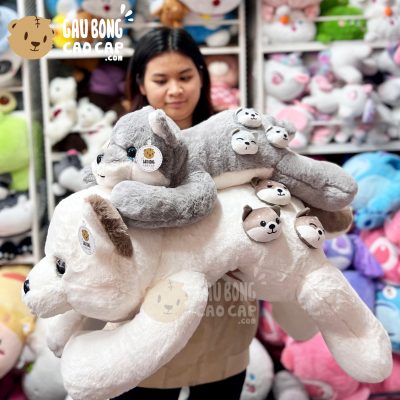 Chó Bông nằm Lông mịn Smooth Gắn Mặt Biểu Cảm
