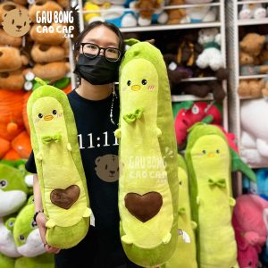 Gấu Bông Chim Cánh Cụt Trái Bơ Xanh gối ôm dài