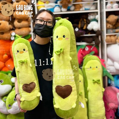 Gấu Bông Chim Cánh Cụt Trái Bơ Xanh gối ôm dài