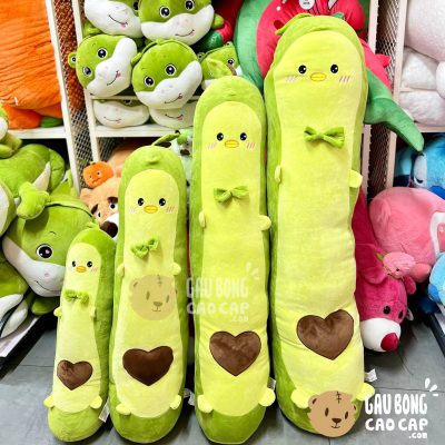 Gấu Bông Chim Cánh Cụt Trái Bơ Xanh gối ôm dài