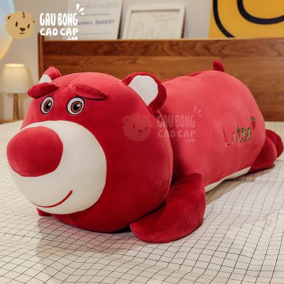 Gấu Bông Lotso lông mịn nằm gối ôm dài