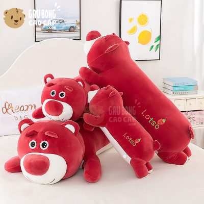 Gấu Bông Lotso lông mịn nằm gối ôm dài