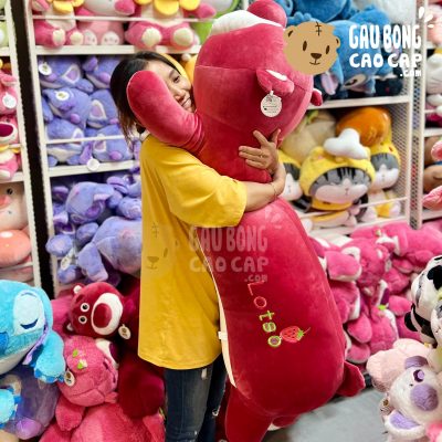 Gấu Bông Lotso lông mịn nằm gối ôm dài