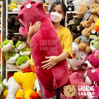 Gấu Bông Lotso lông mịn nằm gối ôm dài