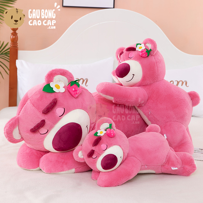 Gấu Bông Lotso nằm gối ôm dài lông Smooth - Hàng Nhập