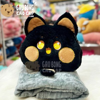 Gối Mền 2in1 Mèo Bông DuDu màu đen