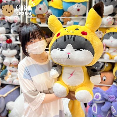 Mèo Bông Hoàng Thượng cosplay Pikachu