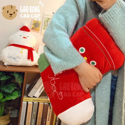 Gấu Bông Noel Bit Tất gối tựa lưng