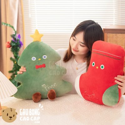 Gấu Bông Noel Bit Tất gối tựa lưng
