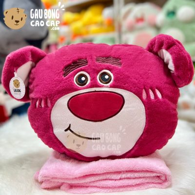Gối Mền Gấu Bông 2in1 mặt Gấu Bông Lotso