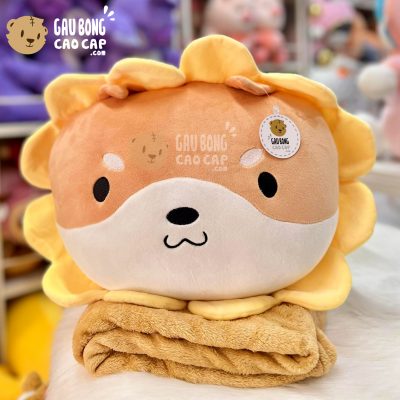 Gối mền Chó Bông Shiba cosplay Hoa Hướng Dương