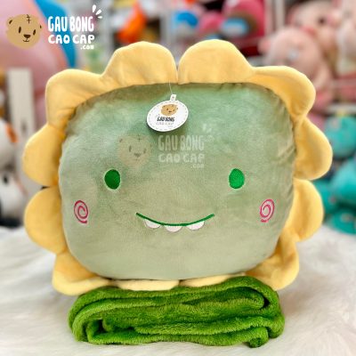 Gối mền Gấu Bông Khủng Long Xanh cosplay Hoa Hướng Dương