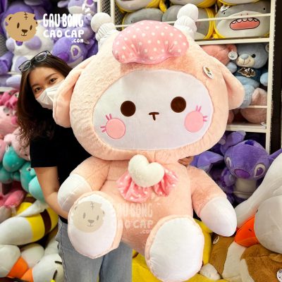 Cừu Bông Hồng đeo nơ