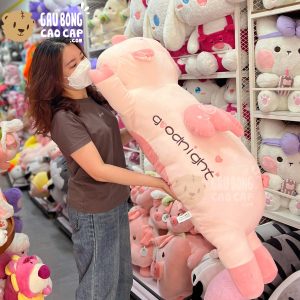 Heo Bông Good Night mặt cười có cánh Tim