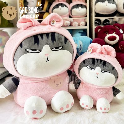 Mèo Bông Hoàng Thượng Cosplay Thỏ Hồng