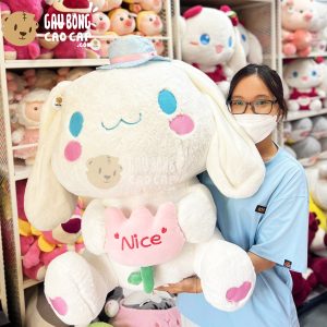 Thỏ Bông Cinnamoroll ngồi Ôm Hoa Nice