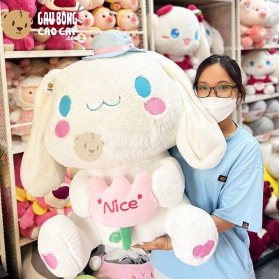 Thỏ Bông Cinnamoroll ngồi Ôm Hoa Nice
