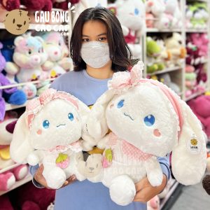 Thỏ Bông Cinnamoroll Cài Nơ Caro