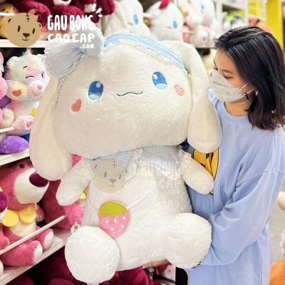 Thỏ Bông Cinnamoroll Cài Nơ Caro