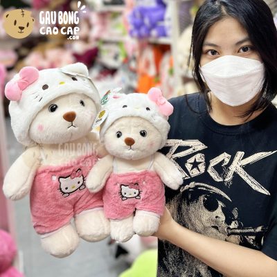Gấu Bông Lena đứng cosplay Hello Kitty