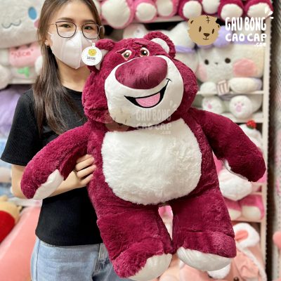 Gấu Bông Lotso cười tươi màu Đỏ Đậm