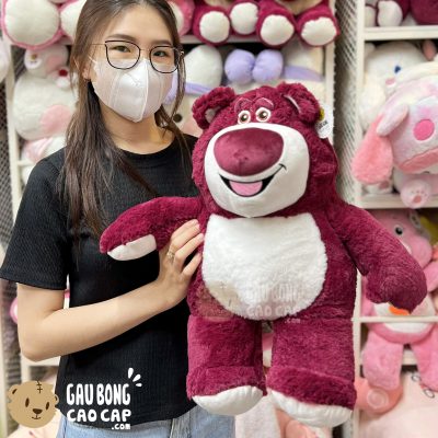 Gấu Bông Lotso cười tươi màu Đỏ Đậm