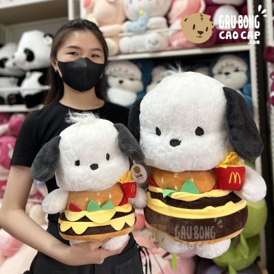 Chó Bông mặc áo Hamburger