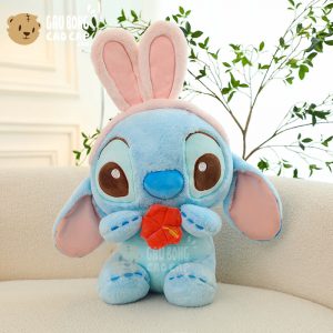 Gấu Bông Stitch Xanh đeo Tai Thỏ