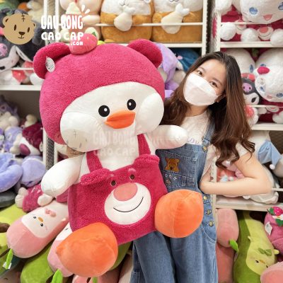 Vịt Lalafanfan cosplay Gấu Dâu Lotso
