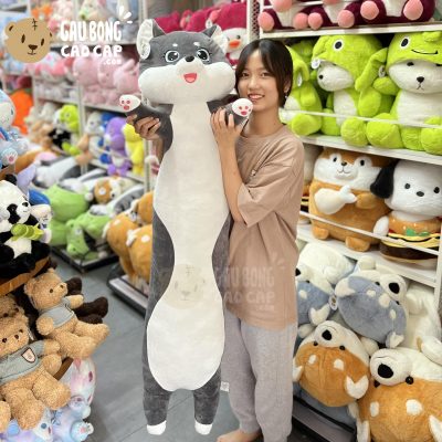 Chó Bông Huksy Baby gối ôm dài