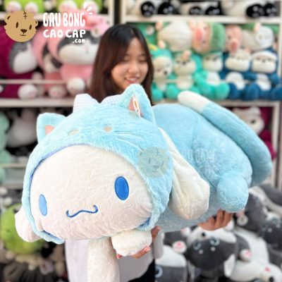 Thỏ Bông Cinnamoroll nằm cosplay Mèo