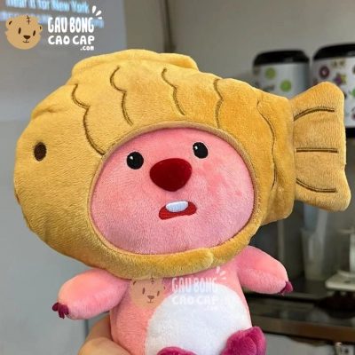 Gấu Bông Loopy đội mũ hình Cá - Hàng Nhập