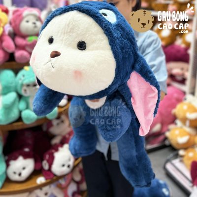 Gấu Bông LENA nằm sấp Cosplay Stitch Xanh