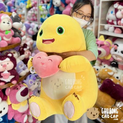 Gấu Bông Rồng Sữa ôm Tim
