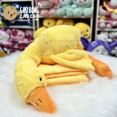 Vịt Bông Trầm Cảm có mền 2in1 - Vàng