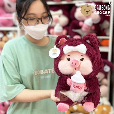 Heo Bông Tiktok cosplay Lotso ôm bình sữa - Ver VN