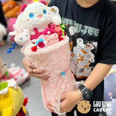 Hoa Gấu Bông 2in1 Thỏ Cinnamoroll Lotso