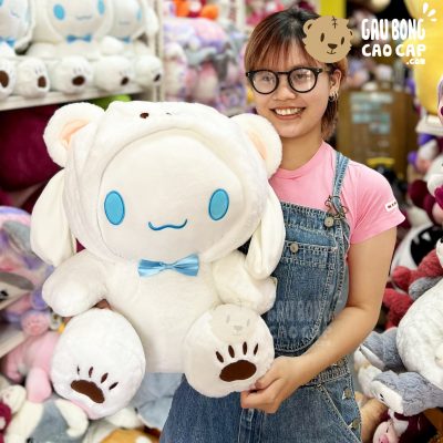 Thỏ Bông Cinnamoroll màu Trắng ngồi đội Mũ Rời