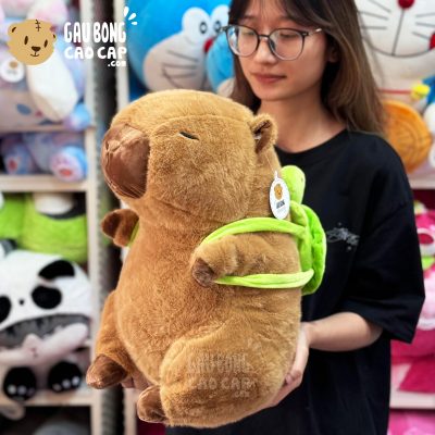 Chuột Bông Capybara đeo Balo Rùa