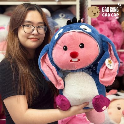 Gấu Bông Loopy cosplay Stitch Xanh