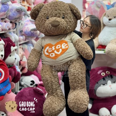 Gấu Bông Teddy mặc áo len Big Love
