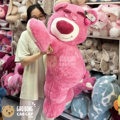 Gấu Bông Lotso nằm gối ôm dài lông Smooth - Hàng Nhập