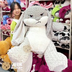 Thỏ Bông mặt Quạo màu Xám