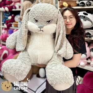 Thỏ Bông mặt Quạo màu Xám
